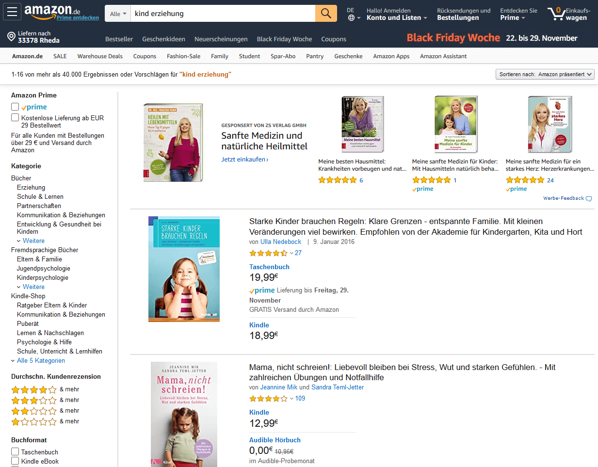 Bücher bei Amazon über Kind-Erziehung