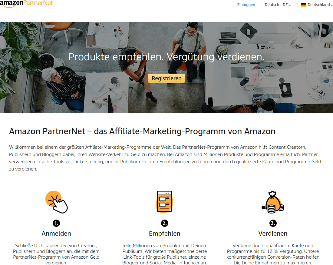 Partnerprogramm von Amazon