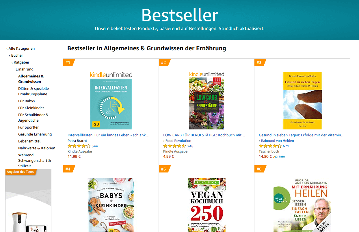 Amazon Ratgeber-Bücher 