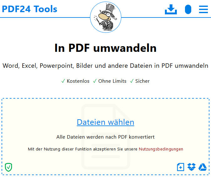 Dokument in PDF umwandeln